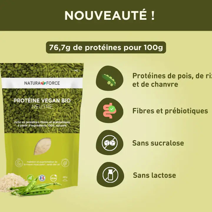 Protéine vegan bio neutre
