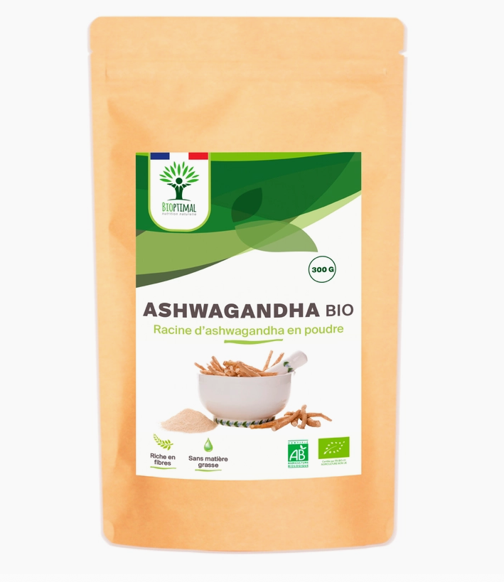 Ashwagandha Bio Poudre - Super Aliment Naturel pour Équilibrer le Stress et Énergiser Votre Corps