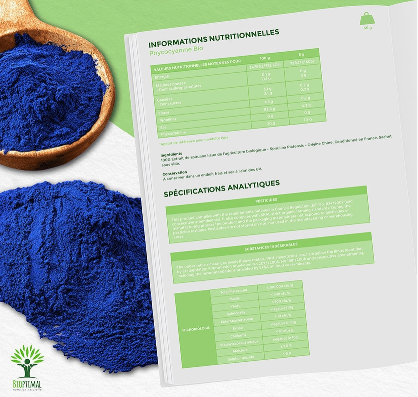 Phycocyanine bio poudre 50g