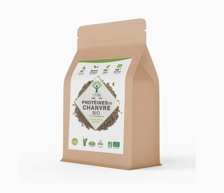 Protéines de chanvre bio poudre