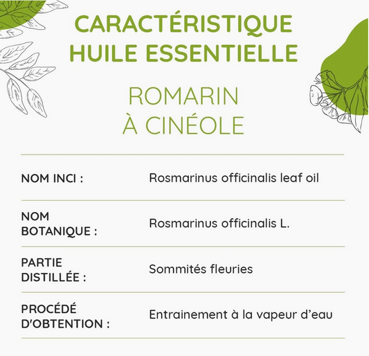 Huile Essentielle de Romarin à Cinéole Bio 10ml