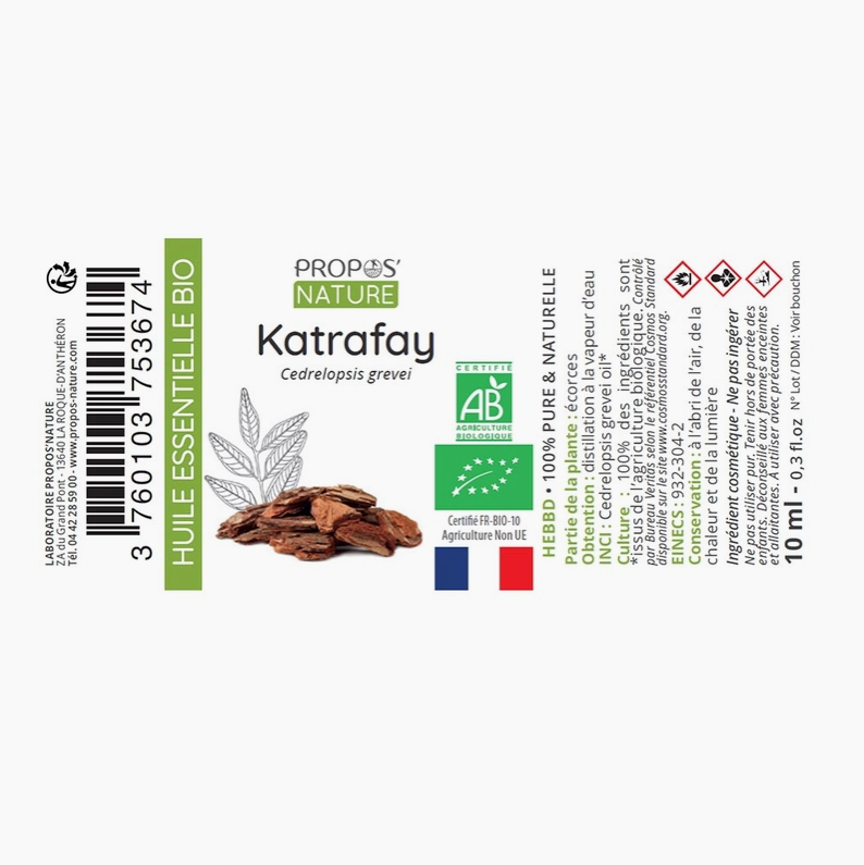 Huile Essentielle de Katrafay Bio 10ml - Vita Fit Paris