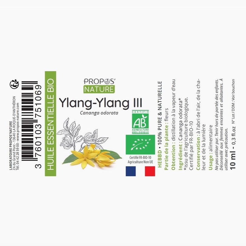 Huile essentielle Ylang-ylang BIO 10 ml – Harmonie florale | Vita Fit Paris