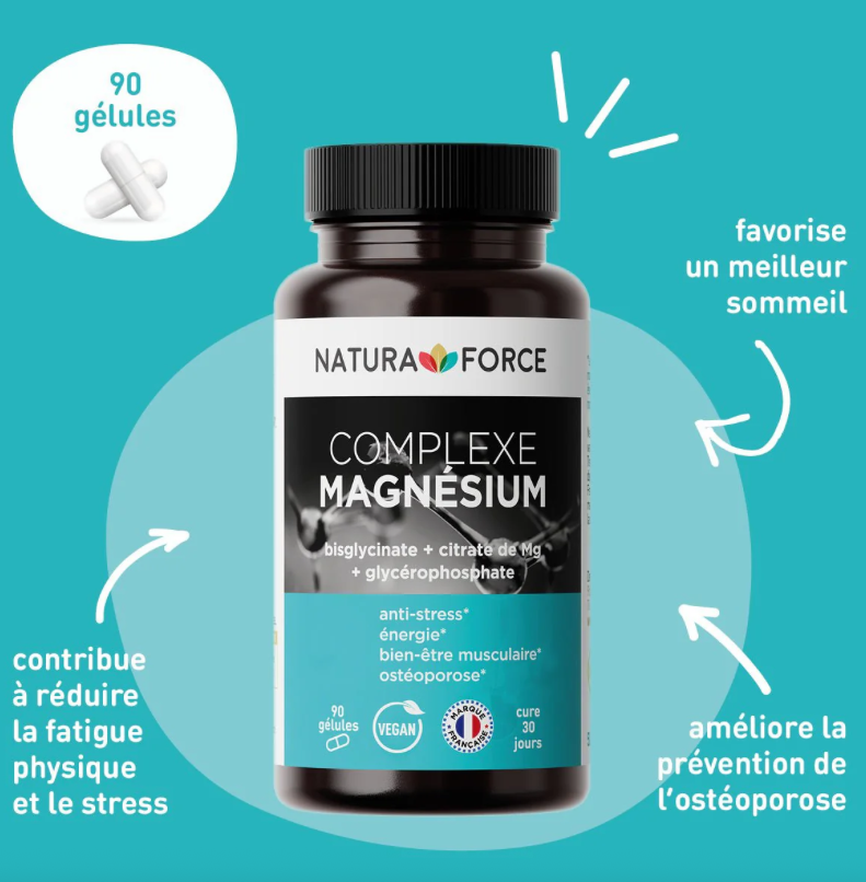 Magnésium naturel - 90 gélules