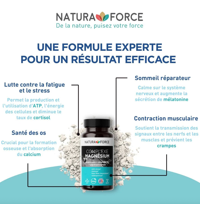 Magnésium naturel - 90 gélules