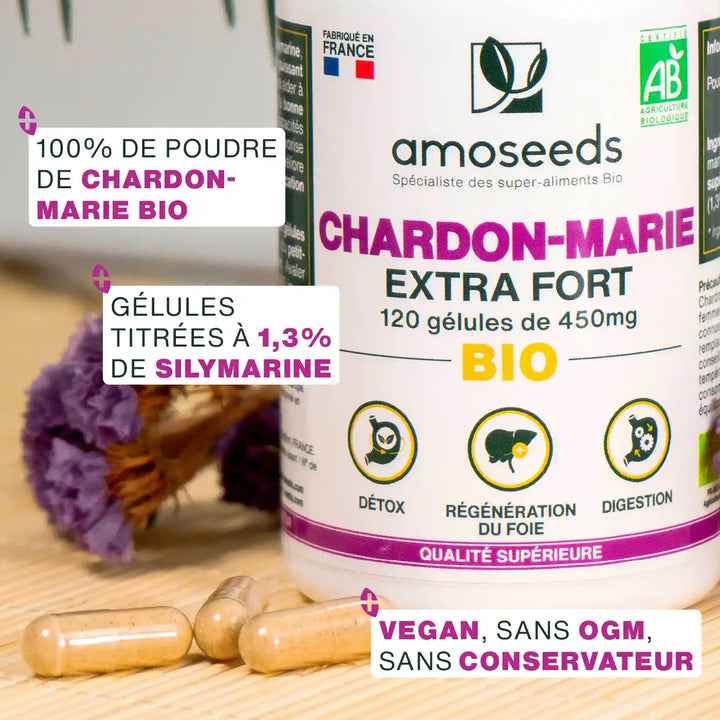 Chardon-marie bio, extra fort | 120 gélules