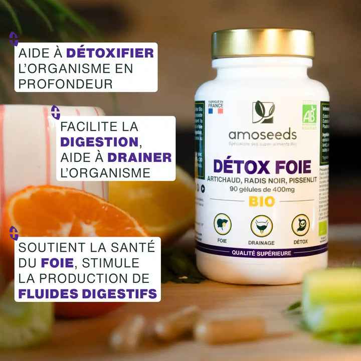 Complexe foie bio - artichaut, radis noir, pissenlit | 90 gélules