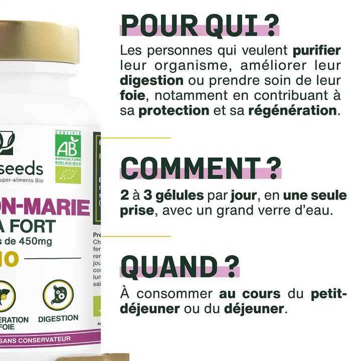 Chardon-marie bio, extra fort | 120 gélules