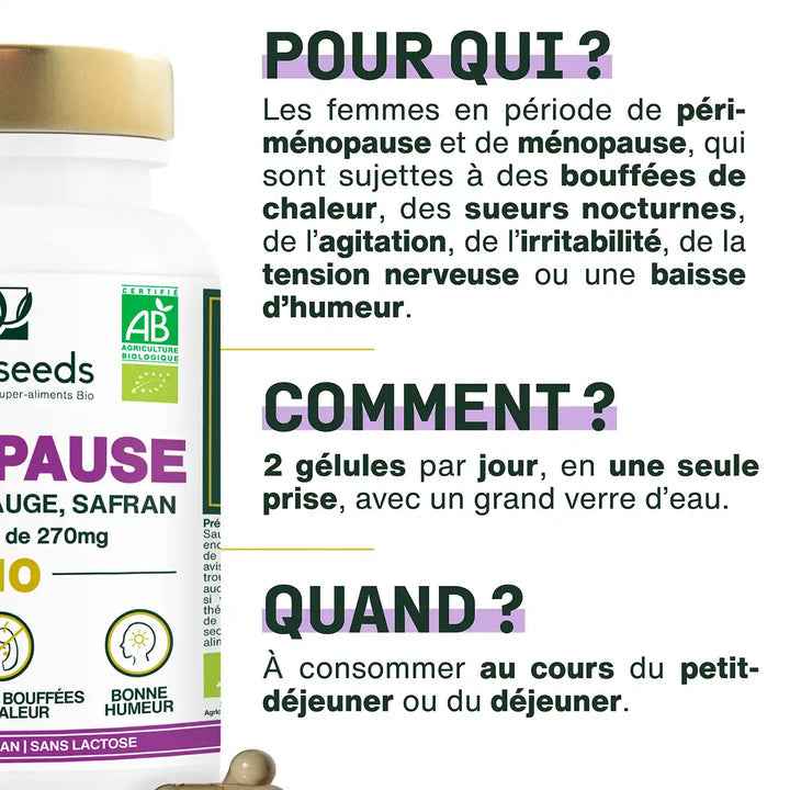Complexe Ménopause Bio | 60 gélules