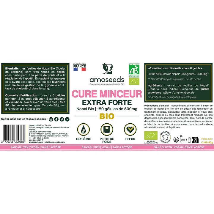 Cure Minceur Bio, Extra Forte | 180 gélules