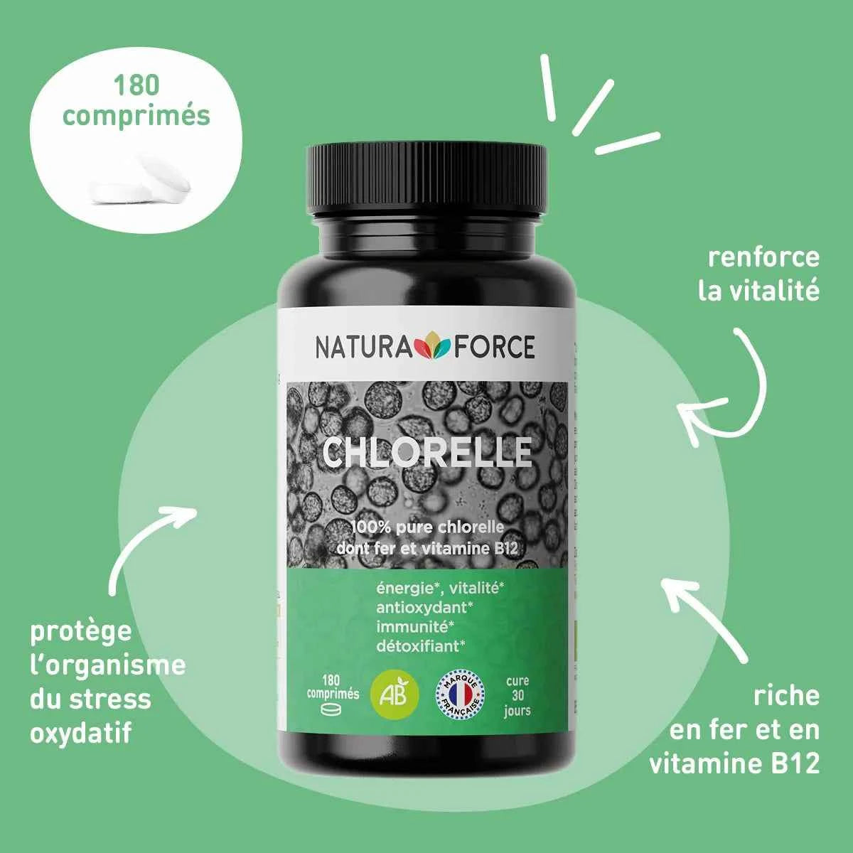 Chlorelle bio | 180 gélules