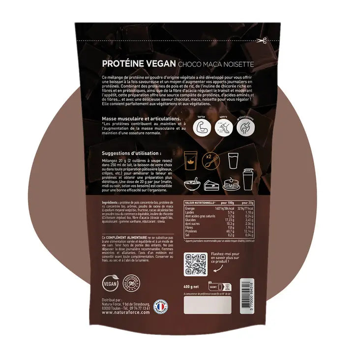 Protéine Vegan Chocolat Maca Noisette