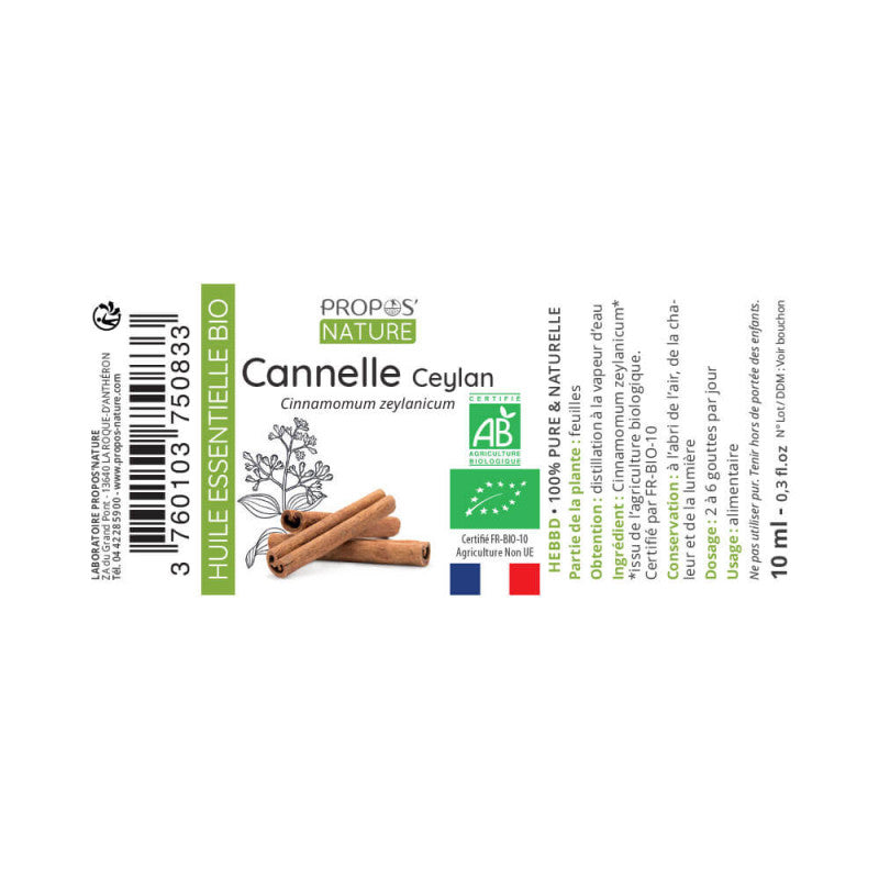 Huile essentielle Cannelle de Ceylan - 10ml