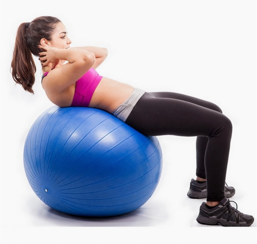 Ballon de Yoga Pilates Bleu - Diamètre 65cm - Pompe Fournie