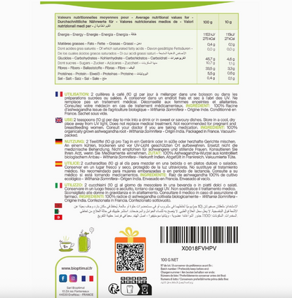 Ashwagandha Bio en poudre