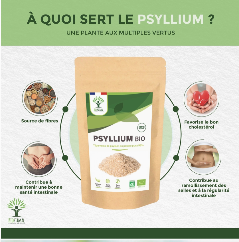 Psyllium blond bio en poudre