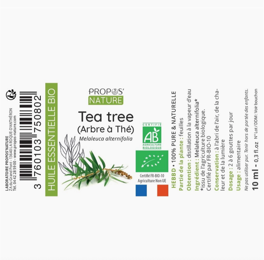 Huile Essentielle de Tea Tree Bio 10 Ml - Vita Fit Paris