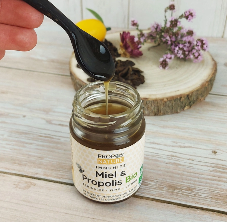 Mélange Immunité Bio - Miel Propolis Thym citron - 125g -Vita Fit Paris
