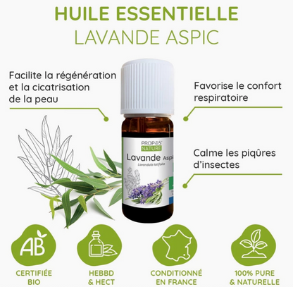 Huile Essentielle de Lavande aspic Bio 10ml | Vita Fit Paris