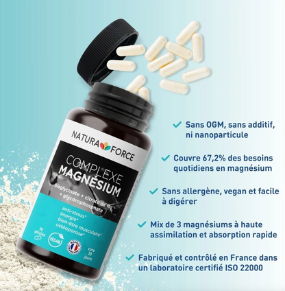 Magnésium naturel - 90 gélules