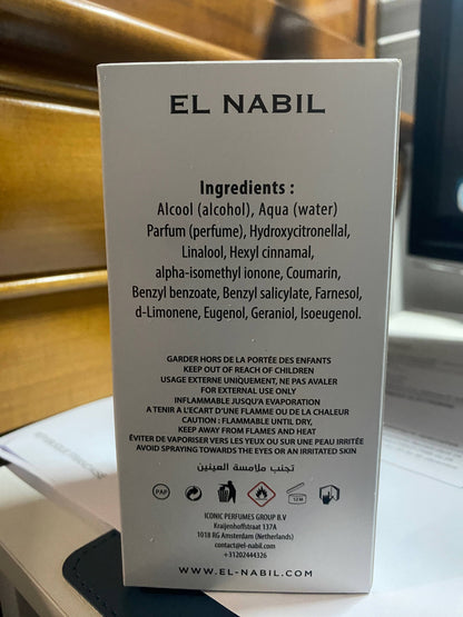 Eau de toilette El Nabil Musc blanc 65ml