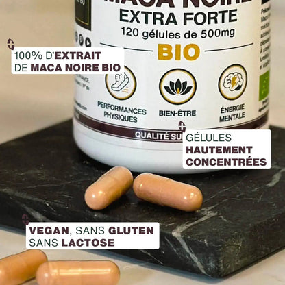 Maca Noire Bio, Extra Forte | 120 gélules